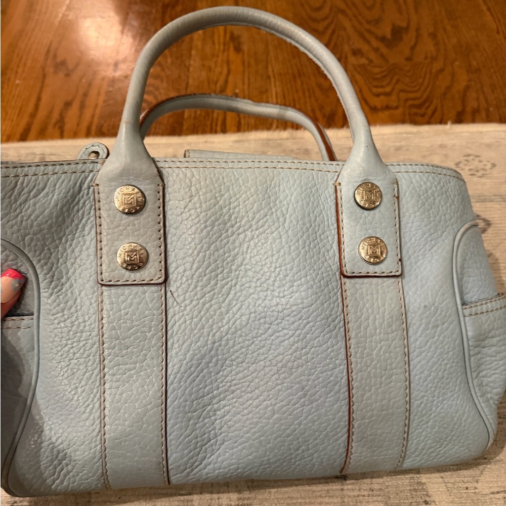 vintage Elegant micheal kors Light Blue Leather Handbag